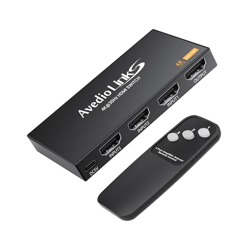 avedio links HDMI Switch 3 in 1 Out, HDMI Umschalter mit Fernbedienung, 4K@30Hz hdmi Switch Automatische, Hdmi Splitter 3 in 1 Out für TV Stick Xbox PS4 Blu-Ray DVD avedio links HDMI Switch 3 in 1 Out, HDMI Umschalter mit Fernbedienung, 4K@30Hz hdmi Switch Automatische, Hdmi Splitter 3 in 1 Out für TV Stick Xbox PS4 Blu-Ray DVD von avedio links
