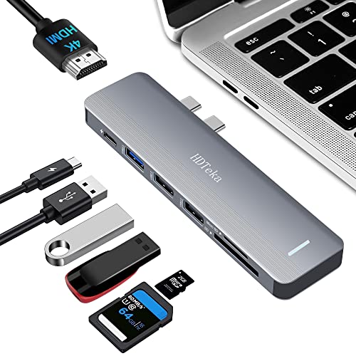 avedio links USB C Hub, 7 in 2 USB C Adapter für MacBook Air/Pro M1 Mit 4K HDMI, 4k 60HZ Multiport Adapter USB 3.0 Anschlüsse, 1 SD und 1 microSD für Laptop von avedio links