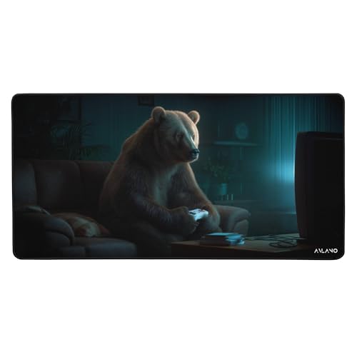 avlano Gaming Maus- & Tastaturmatte „Bear Playing Videogame'' - 40.6 x 81.3cm avlano Gaming Maus- & Tastaturmatte „Bear Playing Videogame'' - 40.6 x 81.3cm von avlano