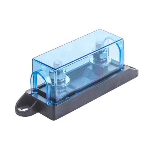 Avoltik mega-fuse sicherung halter I Sicherungshalter mit Abdeckung I perfekt für Hochstrombereiche mit 500A bei 32V DC & 300A bei 58V DC I Halter für Sicherungen für Automobilelektronik und mehr von avoltik