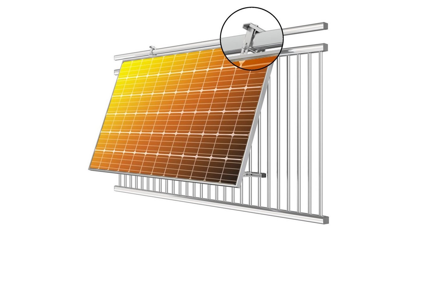 avoltik Solarmodul Halterung Alu Aufständerung für Photovoltaik Winkel eckig Solarmodul-Halterung, (Balkonhalterung, Farbe silber) von avoltik
