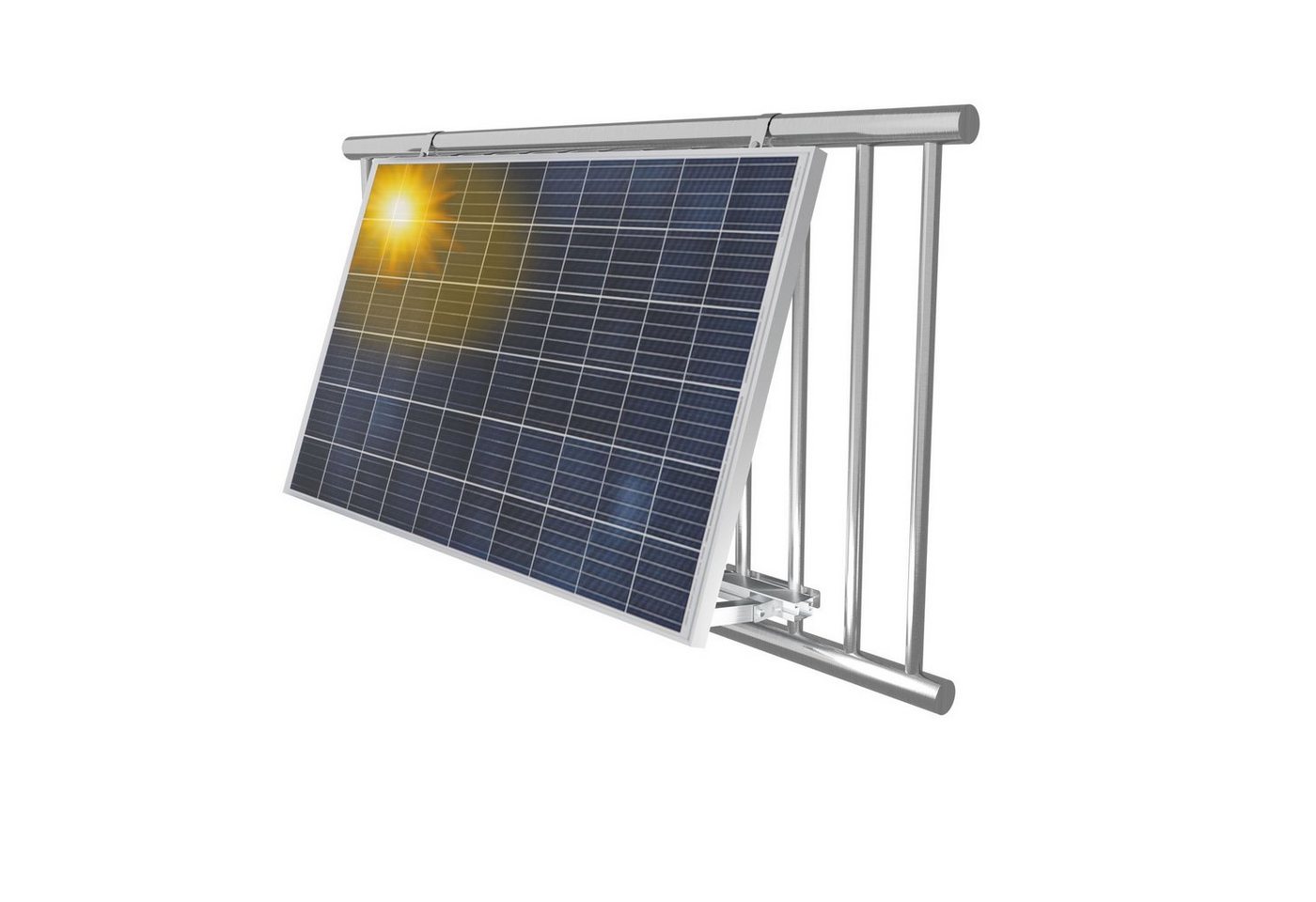 avoltik Solarmodul Halterung Alu Aufständerung für Photovoltaik Winkel rund Solarmodul-Halterung, (Set, Farbe silber) von avoltik