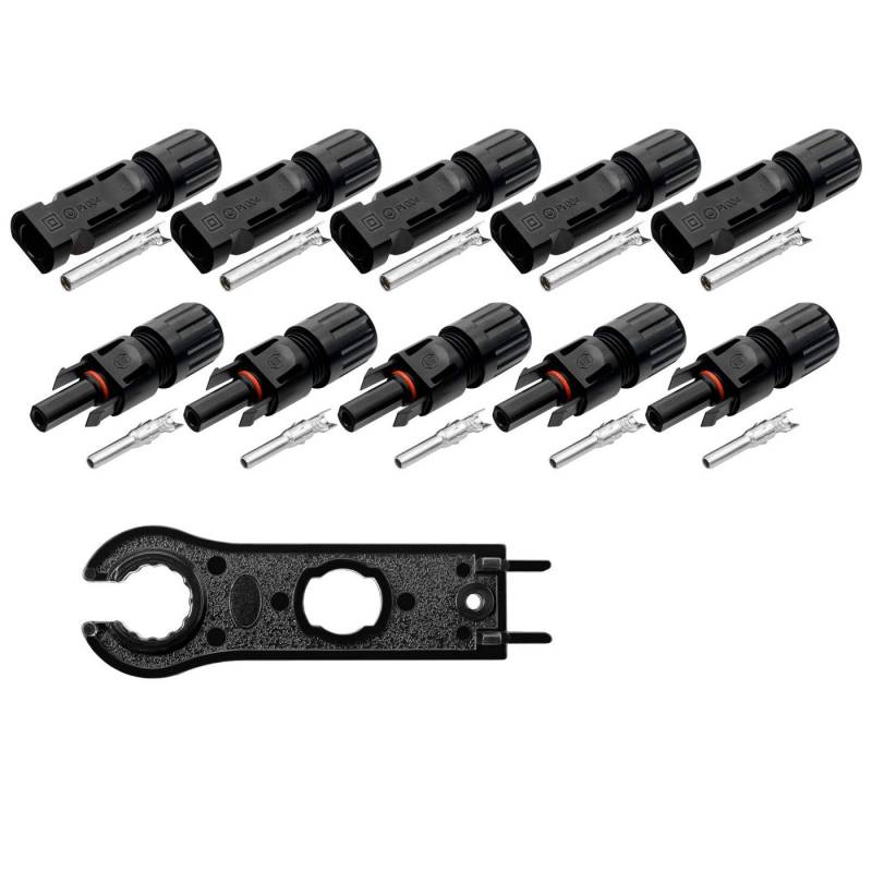 avoltik Wechselrichter MC4 Solar Kabelstecker Solarpanel MC4 Stecker männ.-/weiblich PV IP67, (MC4 Solar Kabelstecker Solarpanel MC4 Stecker männ.-/weiblich PV IP67, 5 St., MC4 Solar Kabelstecker Solarpanel MC4 Stecker männ.-/weiblich PV IP67), MC4 Solar Kabelstecker Solarpanel MC4 Stecker männ.-/weiblich PV IP67 von avoltik