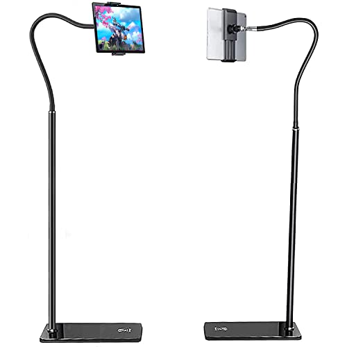 awagas Bodenständer, Tablet-Bodenständer, 360° drehbarer Schwanenhals-Tablet-Halterung, 175.3 cm hoher Handy-iPad-Bodenständer für iPhone, iPad Pro Air und alle 11.7-27.3 cm 9 cm Tisch T von awagas