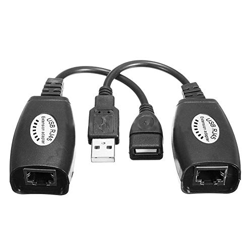 axGear Bis zu 45 m USB RJ45 Cat5 Cat6 Ethernet Extender Verlängerung Repeater Adapter von axGear