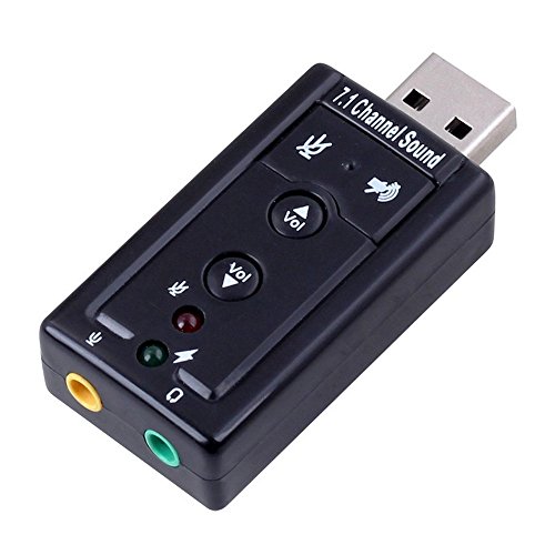 axGear Externer Soundkarten-Adapter USB 2.0 auf Audio Virtual 7.1 CH Mikrofon Lautsprecher von axGear