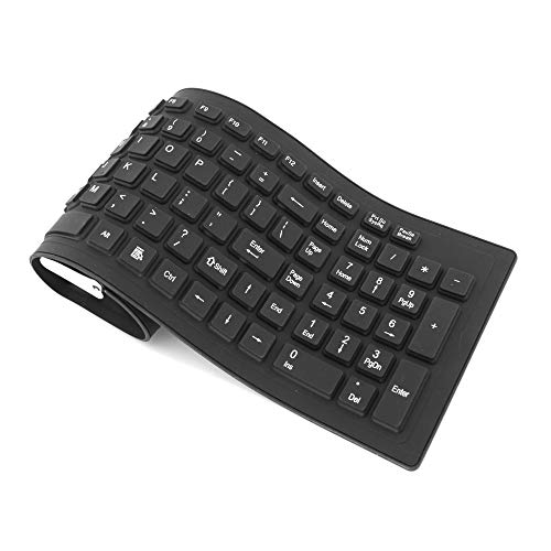 axGear wasserdichte Silikon-Tastatur, faltbar, flexibel, USB, staubdicht, schmutzfest, volle Größe von axGear
