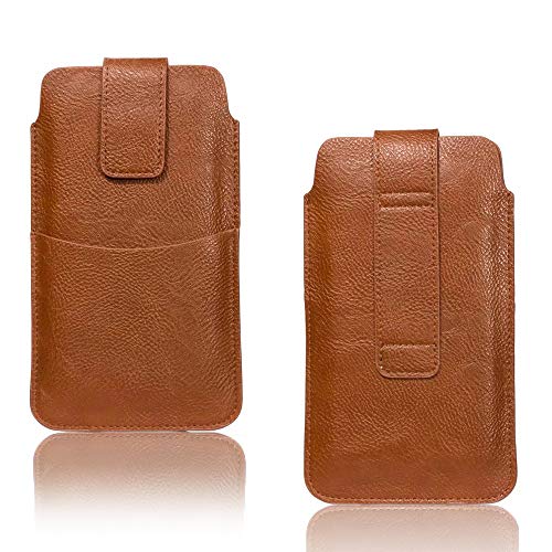 AXELENS Handytasche Gürteltasche Universal mit Klettverschluss und Gürtelschlaufe Handysocke für Smartphone von 6 bis 6,5 '' iPhone, Samsung, Huawei, Oppo, Xiaomi Ledertasche – XXL BRAUN AXELENS Handytasche Gürteltasche Universal mit Klettverschluss und Gürtelschlaufe Handysocke für Smartphone von 6 bis 6,5 '' iPhone, Samsung, Huawei, Oppo, Xiaomi Ledertasche – XXL BRAUN von axelens