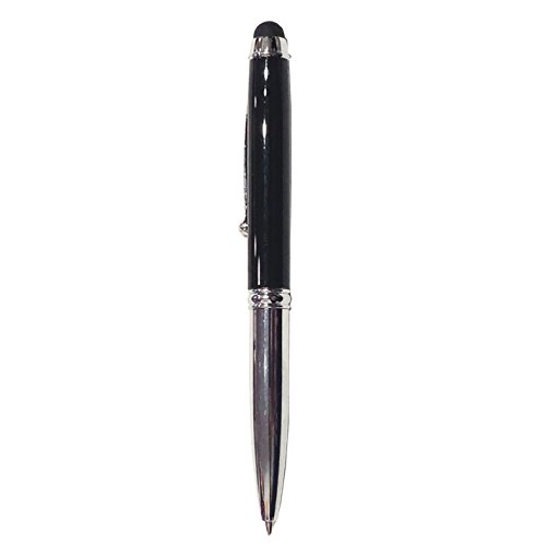 axelens Kugelschreiber Touch 3 in 1 aus Metall für Smartphone mit Taschenlampe Inklusive – Farbe Schreiben schwarz. Schatulle-Stift enthalten - Schwarz von axelens
