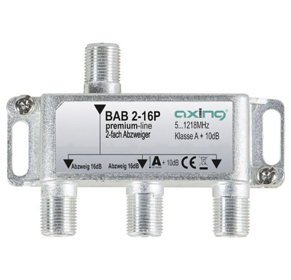 axing Axing BAB 2-16P Kabel-TV Abzweiger 2-fach 5 - 1218 MHz TV-Kabel von axing