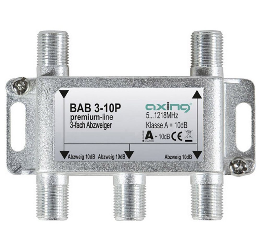 axing Axing BAB 3-10P Kabel-TV Abzweiger 3-fach 5 - 1218 MHz TV-Kabel von axing