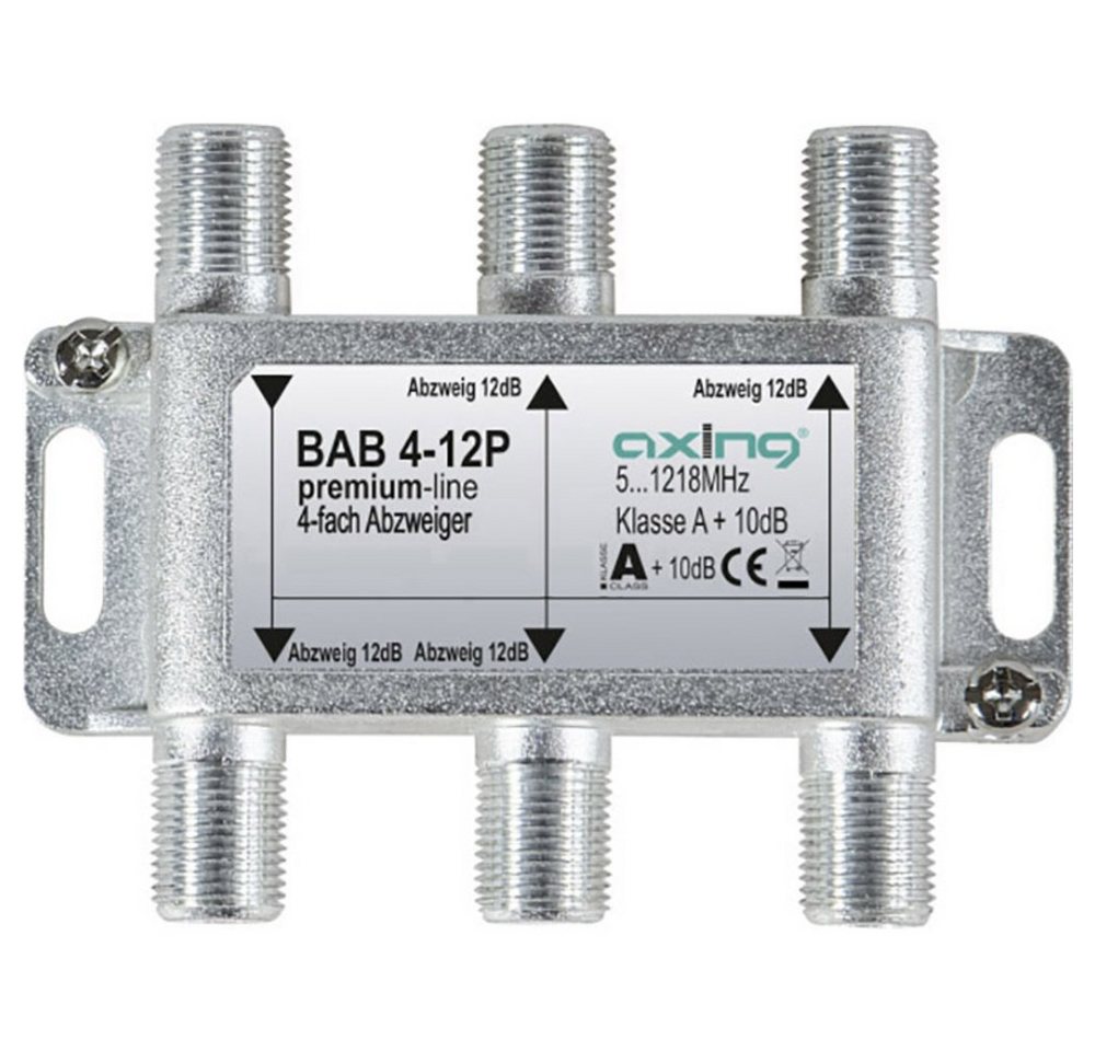 axing Axing BAB 4-12P Kabel-TV Abzweiger 4-fach 5 - 1218 MHz TV-Kabel von axing