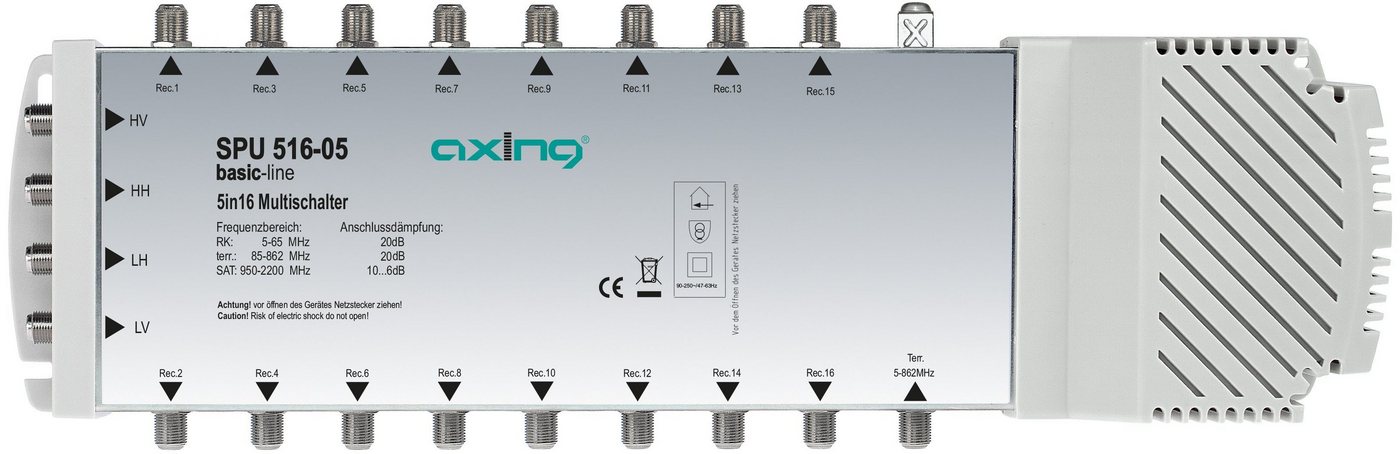 axing SAT-Multischalter Axing SPU 516-05 Multischalter 5 in 16 von axing