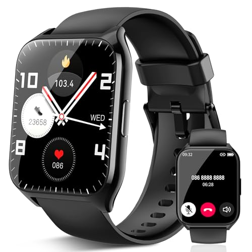 Smartwatch für Herren und Damen, 1,85 Zoll HD Smartwatch mit Anrufannahme/Anrufannahme, 112 Sport-Smartwatch mit Schrittzähler/Schlaf/Herzfrequenzmesser, IP68 Fitness-Tracker für Android iOS Smartwatch für Herren und Damen, 1,85 Zoll HD Smartwatch mit Anrufannahme/Anrufannahme, 112 Sport-Smartwatch mit Schrittzähler/Schlaf/Herzfrequenzmesser, IP68 Fitness-Tracker für Android iOS von aycy