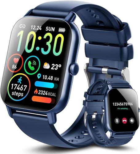 aycy Smartwatch für Herren Damen mit Anruf Smartwatch mit Sportmodi Herzfrequenz- und Schlafmonitor wasserdicht Aktivitätsarmband kompatibel mit iOS Android von aycy
