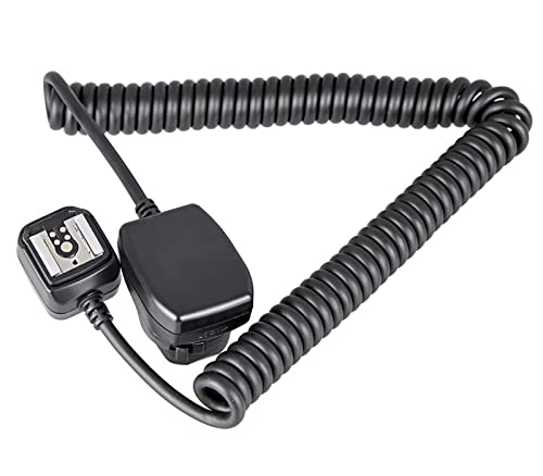 E-TTL I/II Blitzkabel OC-E3 Spiralkabel 0,6-1m Kompatibel mit Canon EOS Kameras & Blitzgeräte mit Mittenkontakt von ayex