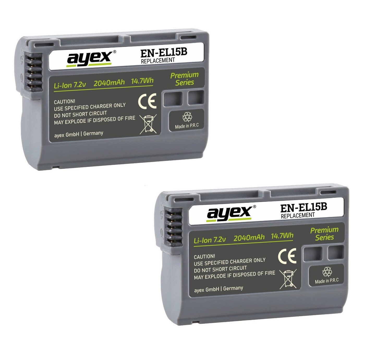 ayex 2x EN-EL15B Akku für zB Nikon Z6 Z7 D7000 D600 D750 Z7 V1 D800E Kamera-Akku ayex 2x EN-EL15B Akku für zB Nikon Z6 Z7 D7000 D600 D750 Z7 V1 D800E Kamera-Akku von ayex