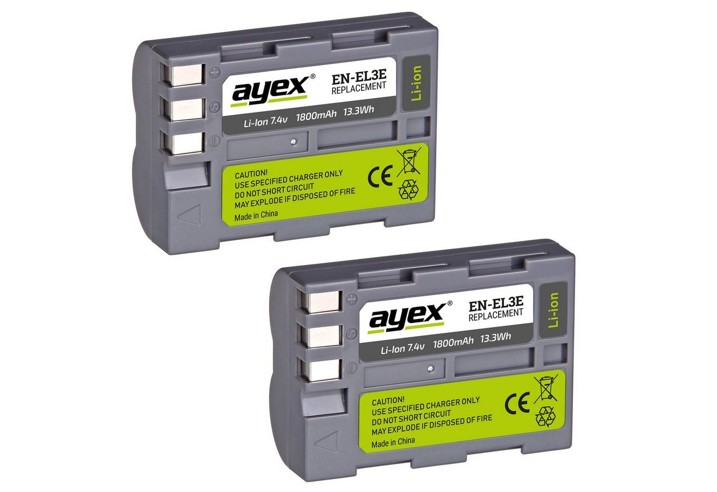 ayex 2x EN-EL3e Akku für zB Nikon D70 D80 D90 D100 D200 D300s D700 Kamera-Akku ayex 2x EN-EL3e Akku für zB Nikon D70 D80 D90 D100 D200 D300s D700 Kamera-Akku von ayex