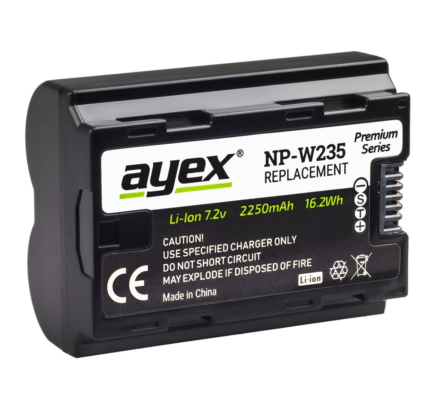 ayex 2x NP-W235 Akku für zB Fujifilm XT-4 Leistungsstark 2250 mAh Kamera-Akku von ayex