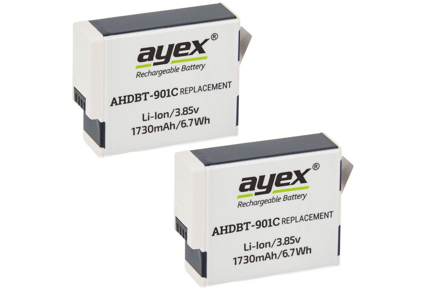 ayex AHDBT-901C Akku 2 Stück für GoPro Hero 9 10 11 Bundle Kamera-Akku ayex AHDBT-901C Akku 2 Stück für GoPro Hero 9 10 11 Bundle Kamera-Akku von ayex