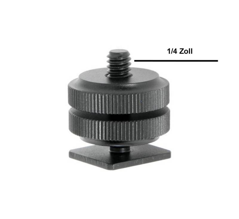 ayex Blitzschuhadapter mit ¼ Zoll Schraube für zB MagicArm TFT-Monitor Videokamera von ayex