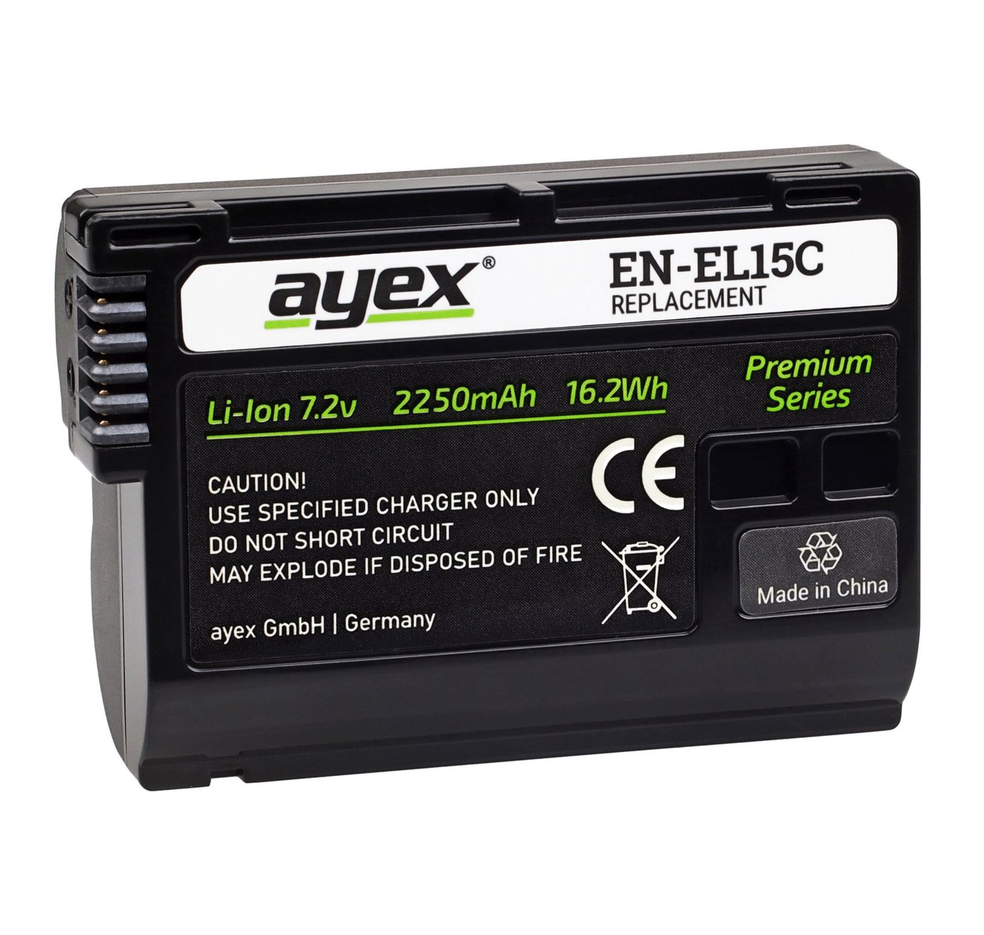 ayex EN-EL15C Leistungsstarker Akku zB Z8 Z7 Z6 D7000 D600 D750 D800E V1 Kamera-Akku ayex EN-EL15C Leistungsstarker Akku zB Z8 Z7 Z6 D7000 D600 D750 D800E V1 Kamera-Akku von ayex