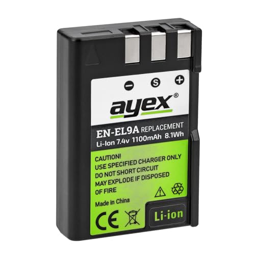 ayex EN-EL9a Akku Passend für Nikon D40 D40x D60 D3000 D5000 Leistungsstark & zuverlässig ayex EN-EL9a Akku Passend für Nikon D40 D40x D60 D3000 D5000 Leistungsstark & zuverlässig von ayex