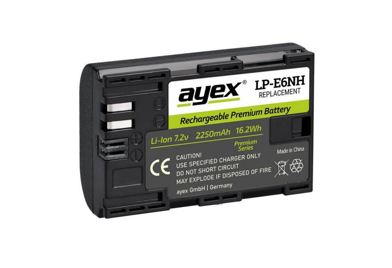ayex LP-E6NH Premium-Akku für Canon EOS Kameras zB.80D Kamera-Akku von ayex