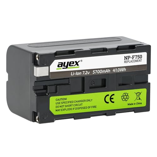 ayex NP-F750 Akku Passend für Sony Camcorder z.B. HDR CCD DCR DSC DSR GV MVC & div. Dauerlichter ayex NP-F750 Akku Passend für Sony Camcorder z.B. HDR CCD DCR DSC DSR GV MVC & div. Dauerlichter von ayex