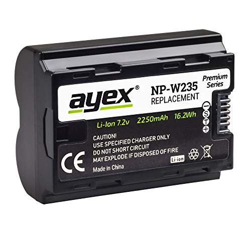 ayex NP-W235 Akku Passend für zB. Fujifilm XT-5 X-T4 X-T3 GFX100S X-H2 X-H2S Leistungsstark längere Laufzeit 2250mAh ayex NP-W235 Akku Passend für zB. Fujifilm XT-5 X-T4 X-T3 GFX100S X-H2 X-H2S Leistungsstark längere Laufzeit 2250mAh von ayex