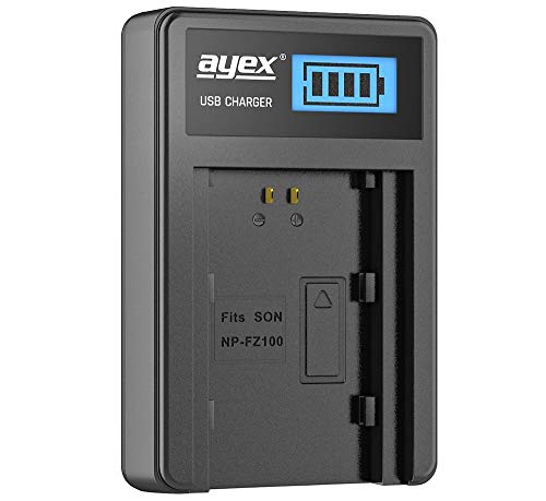 ayex USB Ladegerät Kompatibel mit Sony NP-FZ100 Akkus für zB a7III a7rIII a7rIV a7sIII a1 a9 a9II a6600 FX3 Lädt per USB zB an Laptop & Powerbank mit LCD-Ladestandanzeige ayex USB Ladegerät Kompatibel mit Sony NP-FZ100 Akkus für zB a7III a7rIII a7rIV a7sIII a1 a9 a9II a6600 FX3 Lädt per USB zB an Laptop & Powerbank mit LCD-Ladestandanzeige von ayex