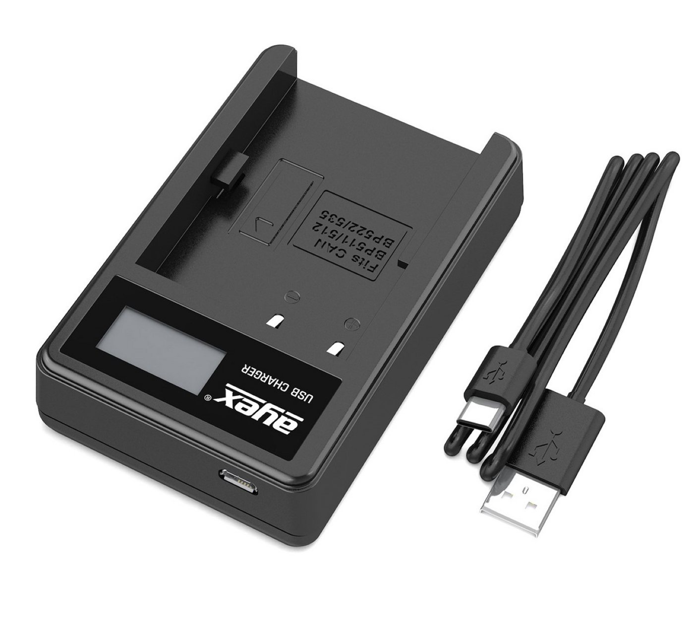 ayex USB Ladegerät für Canon BP-511A Akku Kamera-Ladegerät von ayex