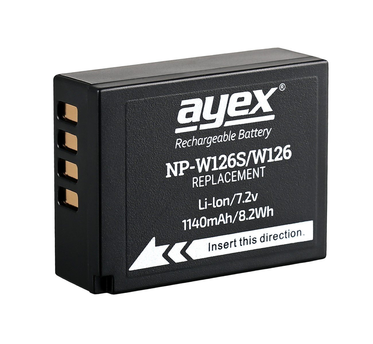 ayex ayex Ersatz Li-Ion-Akku für Fujifilm NP-W126S 1140mAh Kamera-Akku von ayex