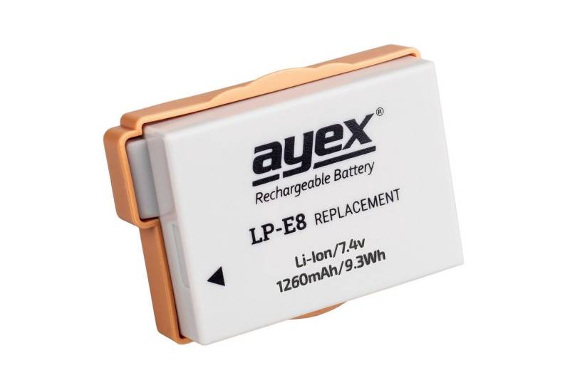ayex ayex LP-E8 Li-Ion-Akku für z.B. für Canon EOS Leistungsstark langlebig Kamera-Akku von ayex