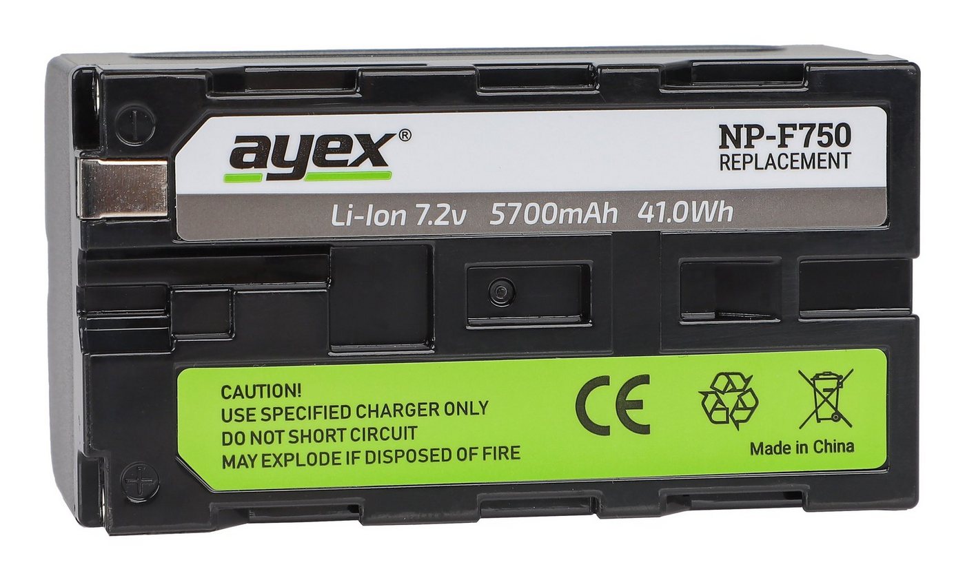 ayex ayex NP-F750 Li-Ion Akku Leistungsstark zuverlässig, mit Info-Chip Kamera-Akku von ayex