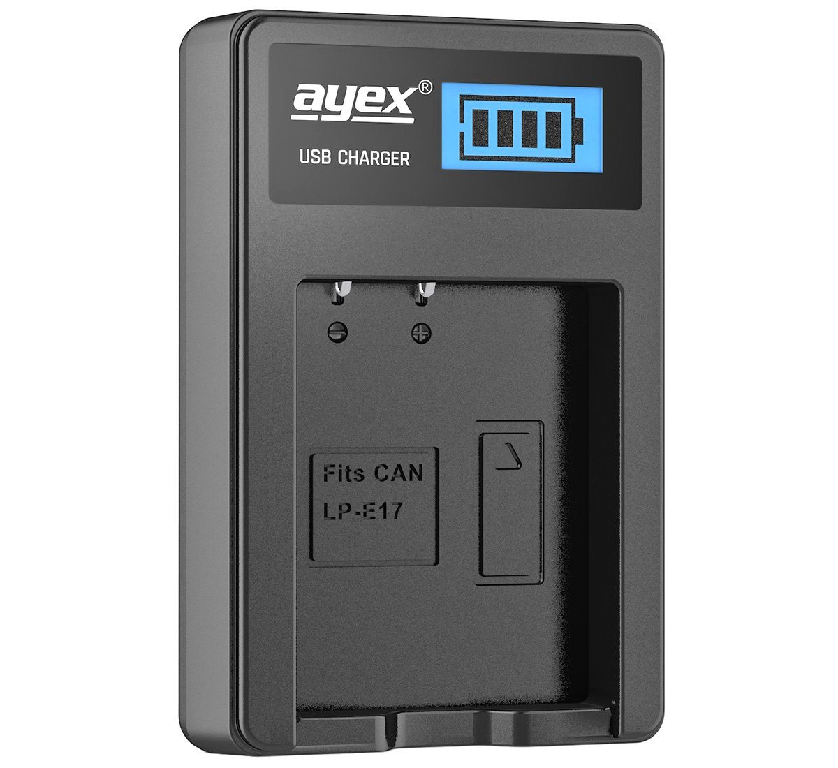 ayex ayex USB Ladegerät für Canon Akku Typ LP-E17 Akku Kamera-Ladegerät von ayex