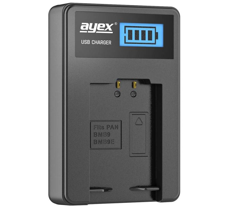 ayex ayex USB Ladegerät für Panasonic DMW-BMB9 DMW-BMB9E Akku Kamera-Ladegerät von ayex