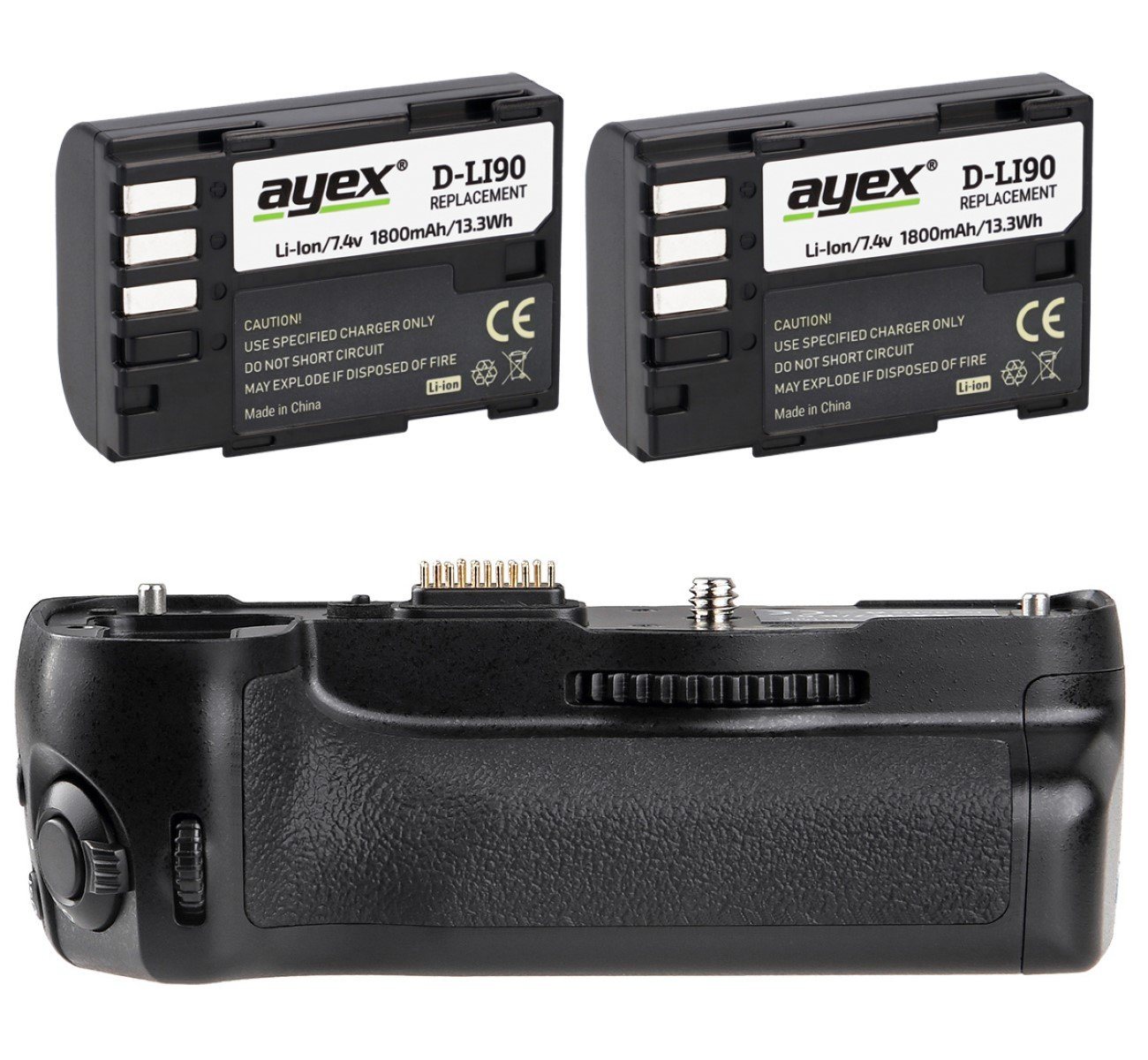 ayex für Pentax K-7 K-5 K-5 II K-5 IIs D-BG4 inkl 2x D-Li90 Akku Kamera-Akku ayex für Pentax K-7 K-5 K-5 II K-5 IIs D-BG4 inkl 2x D-Li90 Akku Kamera-Akku von ayex