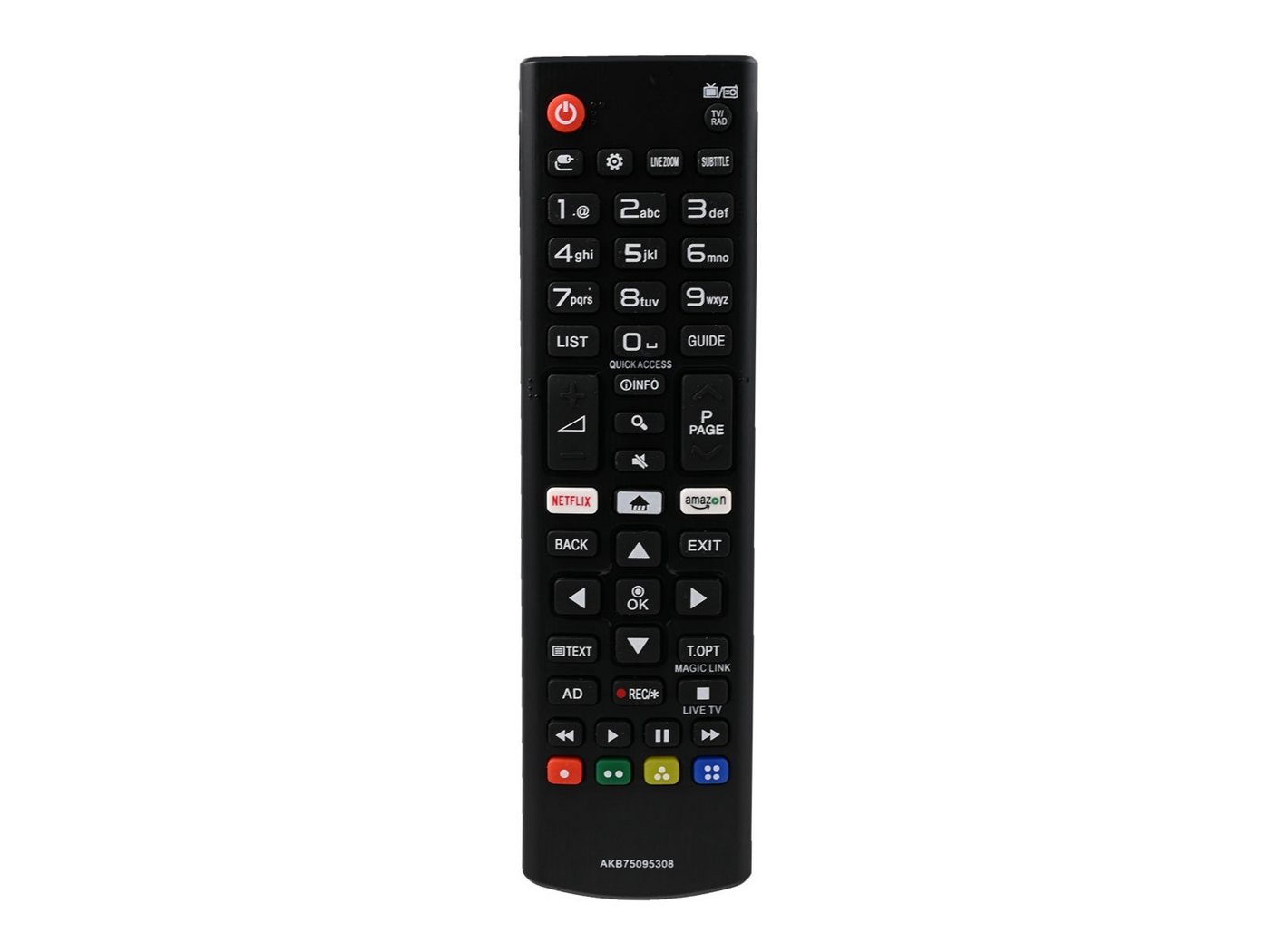 azurano AKB75095308 Fernbedienung (für LG Smart TV Netflix & Amazon Video Direkttasten) von azurano