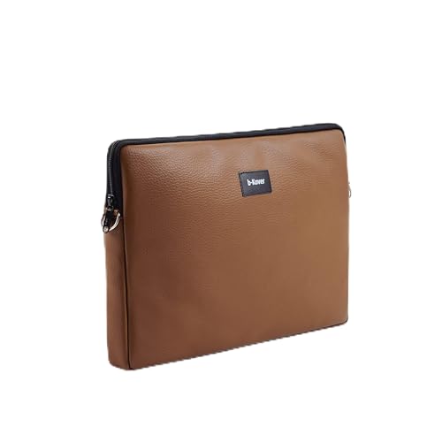 b-Kover 13 Zoll Laptop-Hülle/Laptop-Tasche Wasserdichtes Veganes Leder/Damen Herren Laptop-Tasche (Braun) von b-Kover