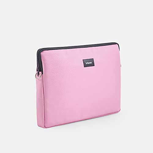b-Kover 15,6 Zoll Laptop-Hülle/Laptop-Tasche Wasserdichtes Veganes Leder/Damen/Herren Laptop-Tasche (Pink) von b-Kover
