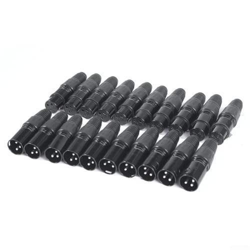 10 Paar XLR 3-poliger Stecker und Buchse, Mikrofon-Schlangenstecker, Audio-Stecker von babominimer