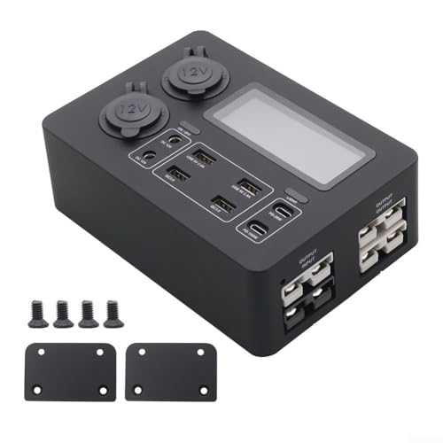 12 V 100 W Power Box mit LED-Display und Schnellladung für Wohnmobil, Boot, Auto, USB-C PD3.0-Anschlüsse, 6 USB-Ausgänge, 2 12-V-Steckdosen, Temperaturüberwachung, Armaturenbrett-Installation (ohne 12 V 100 W Power Box mit LED-Display und Schnellladung für Wohnmobil, Boot, Auto, USB-C PD3.0-Anschlüsse, 6 USB-Ausgänge, 2 12-V-Steckdosen, Temperaturüberwachung, Armaturenbrett-Installation (ohne von babominimer