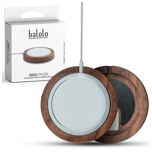 balolo Holz Mag Puck Halter entworfen für MagSafe Ladegerät Charger (Ladegerät Nicht enthalten) von balolo