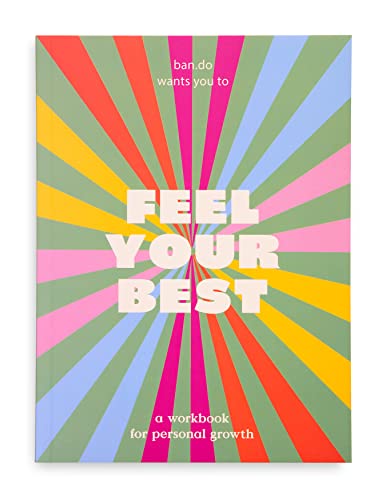 Ban.do Wellness Workbook, Geführtes Tagebuch mit über 280 Seiten, Achtsamkeits-Tagebuch enthält Abschnitte zu Zielen/Erkundung/Action/Entspannung und täglichen Check-Ins, Feel Your Best (Grün) von ban.do