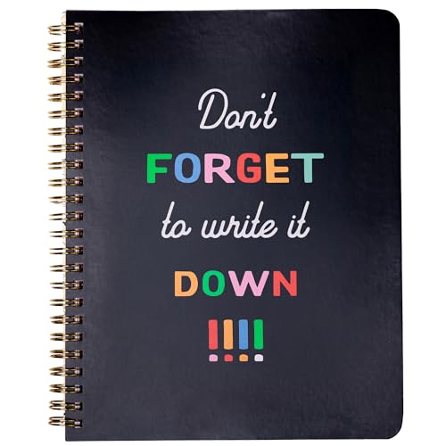 ban.do Rough Draft Mini Spiralblock mit Spruch 21,6 x 17,1 cm mit Taschen und 160 linierten Seiten (Vergessen Sie nicht, es aufzuschreiben) von ban.do
