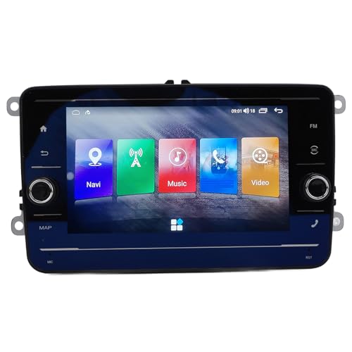 Autoradio, 7 Zoll 2K HD Touchscreen Bluetooth GPS Navigation Ersatz für Caddy 07 2004-2015, für EOS 05 2006, für 3C B6 2005, für B7 2010, Unterstützung für WiFi-Rückfahrkamera von banapoy