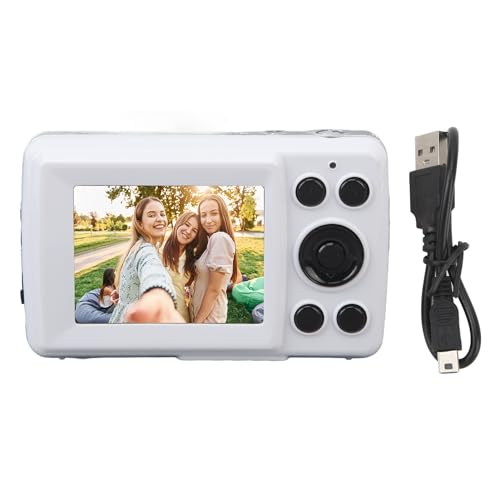 Digitalkamera, 1080P 16MP Autofokus CCD-Point-and-Shoot-Vlogging-Kamera mit 2,4-Zoll-Bildschirm für Reisen, 16X Zoom Kompakte Fotokamera für Jungen, Mädchen, Anfänger, Kinder von banapoy