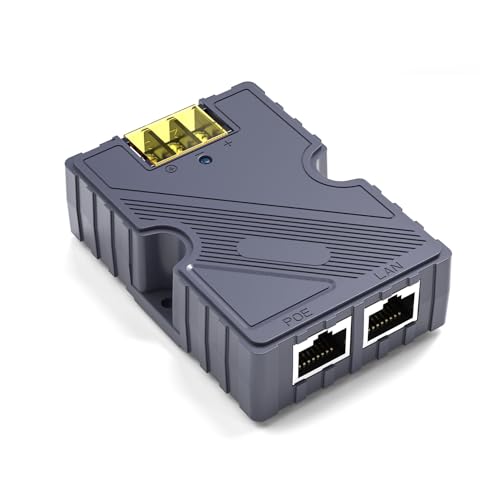 PoE-Injektor, 150W GigE Passiver PoE-Adapter Starlink Ethernet-Adapter-Kit mit Überspannungs- und ESD-Schutz, Satelliten-PoE-Injektor für 10 100 1000 Mbit/s Starlink Internet von banapoy