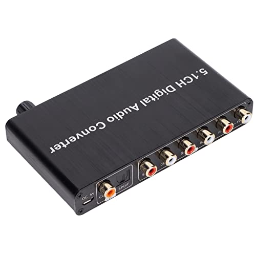 Snufeve6 192KHz 5.1CH DAC Konverter Audio Decoder, Digitales optisches Kabel für Toslink auf RCA, Optisch auf 3,5 mm Klinke, 2 Audio Mode Digital to Analog Audio Converter für Xbox für PS4 für TV von banapoy